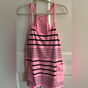 - FREEPEOPLE WE THE FREE HOTSHOT MINI DRESS pink blue rare romper